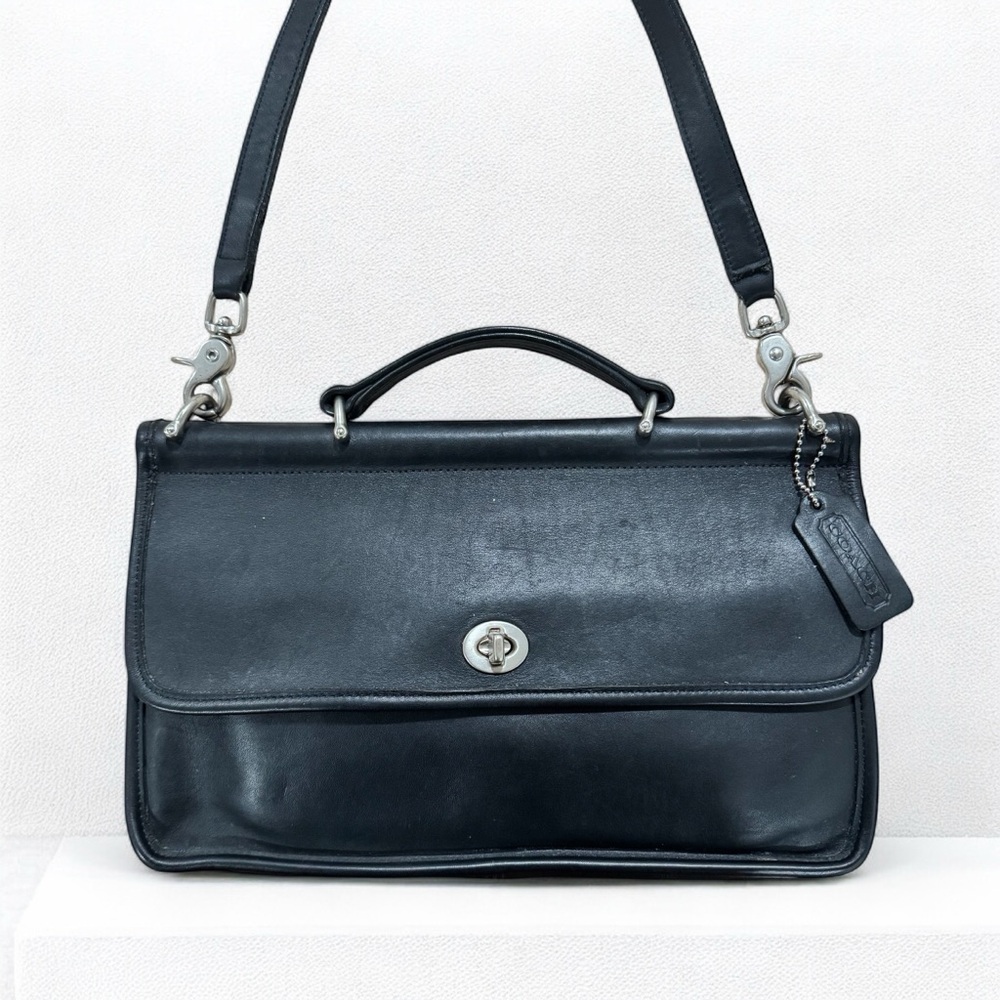 Vintage Coach Black City Willis Shoulder Bag 9153